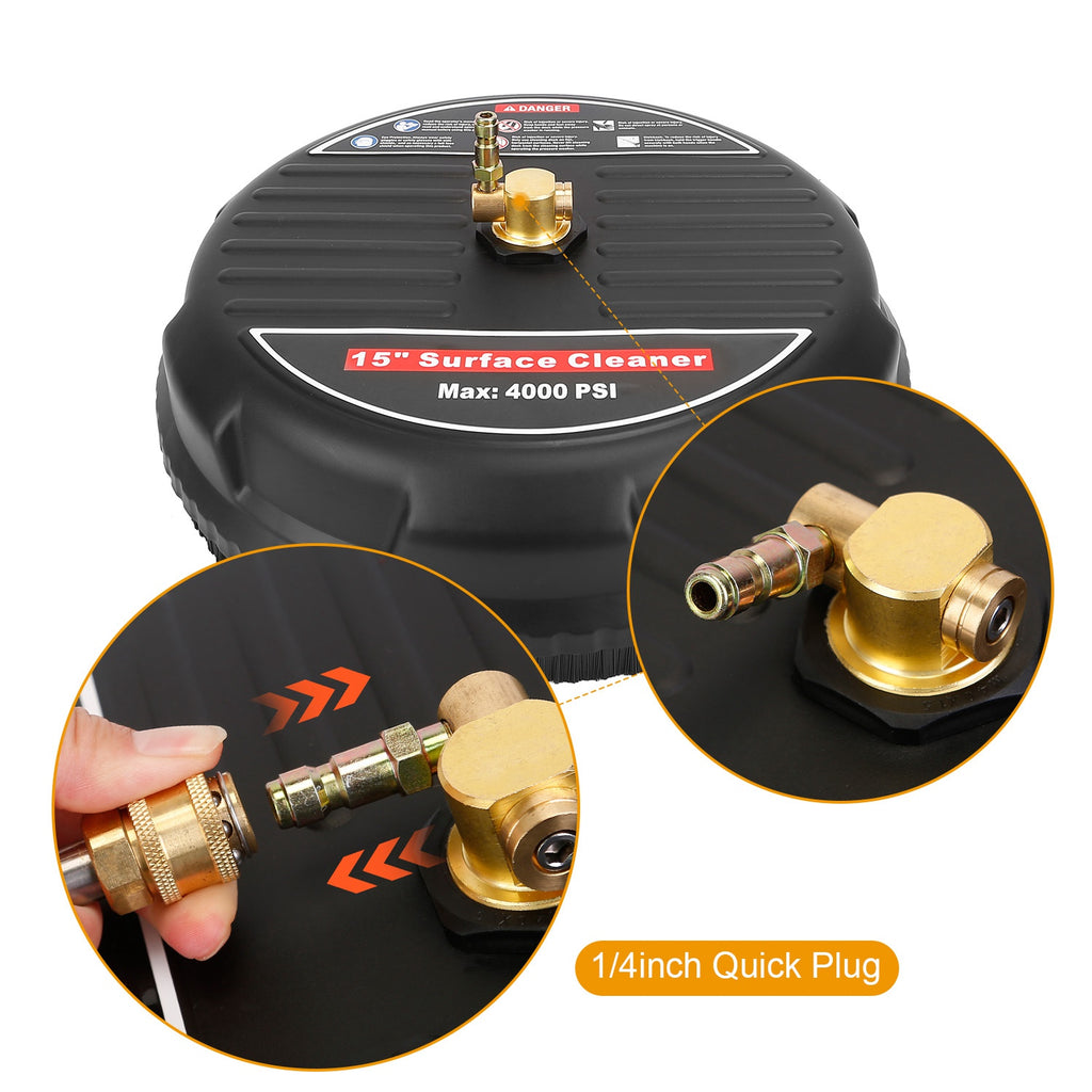15" Pressure Washer Surface Cleaner – 4000 PSI
