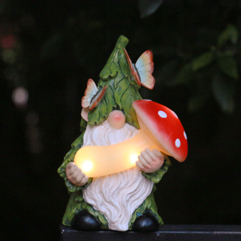 Whimsical Solar Elf Garden Statue with LED Night Light