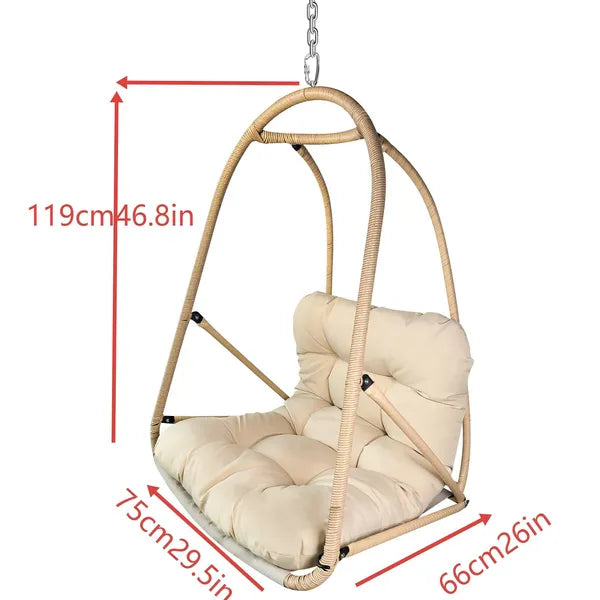 JESE Foldable Swing Egg Chair – Indoor & Outdoor, 300lbs