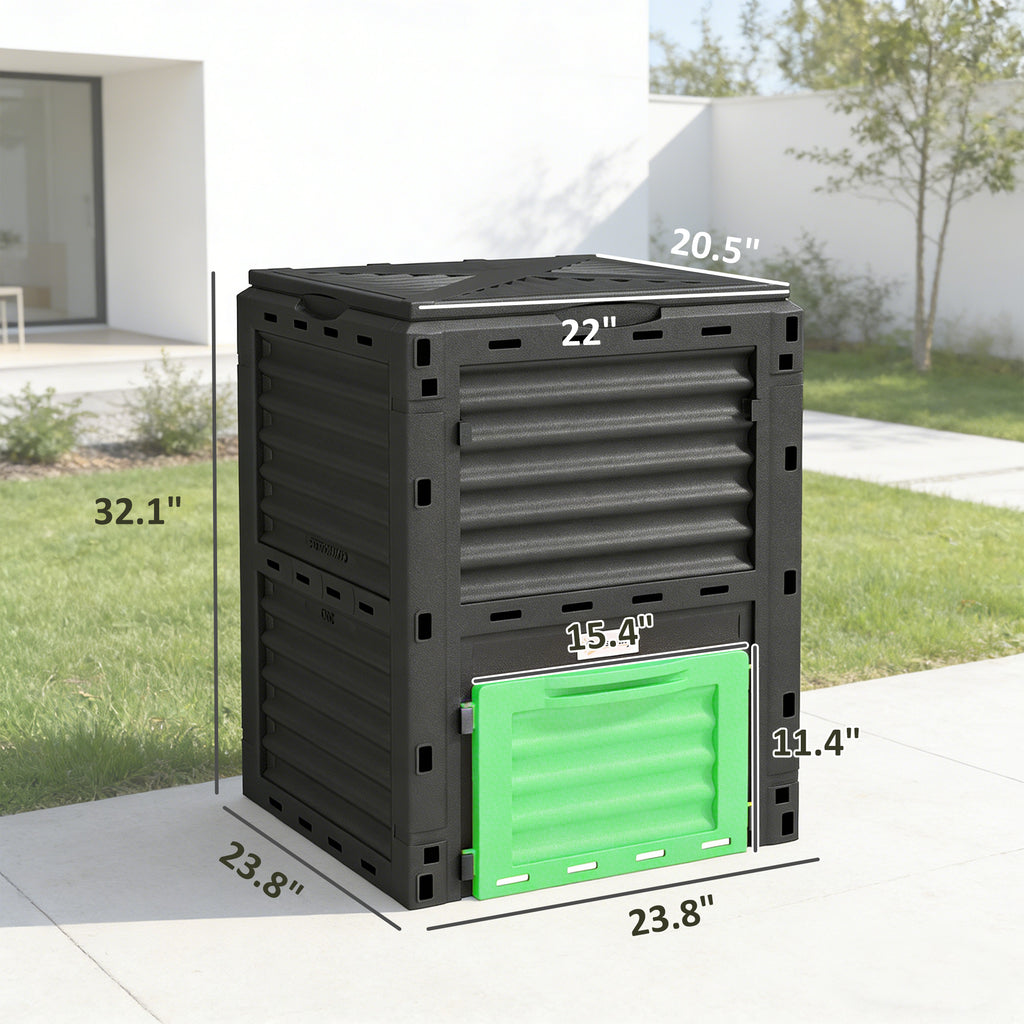 80-Gallon Outdoor Compost Bin (Green)