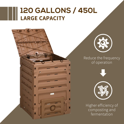 120-Gallon Outdoor Compost Bin  (Brown)