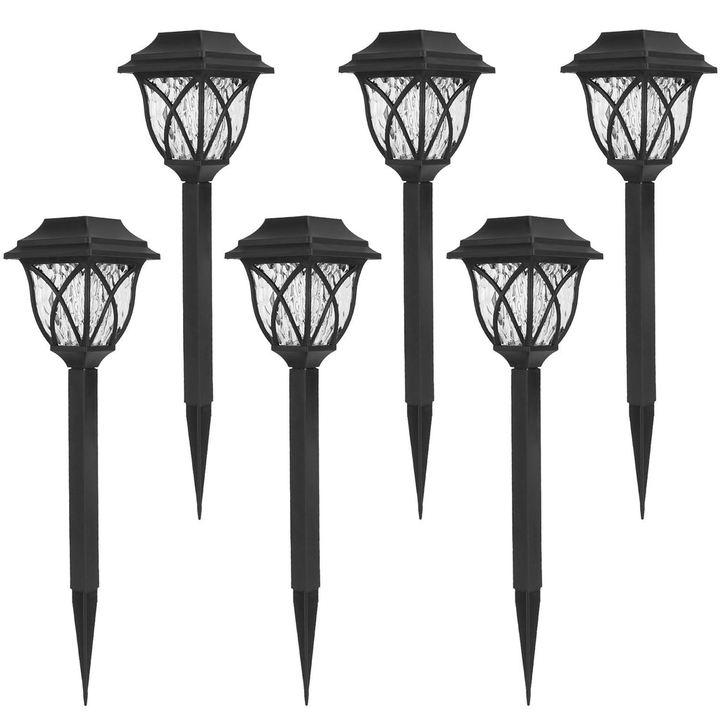 6-Pack Solar Pathway Lights – Waterproof