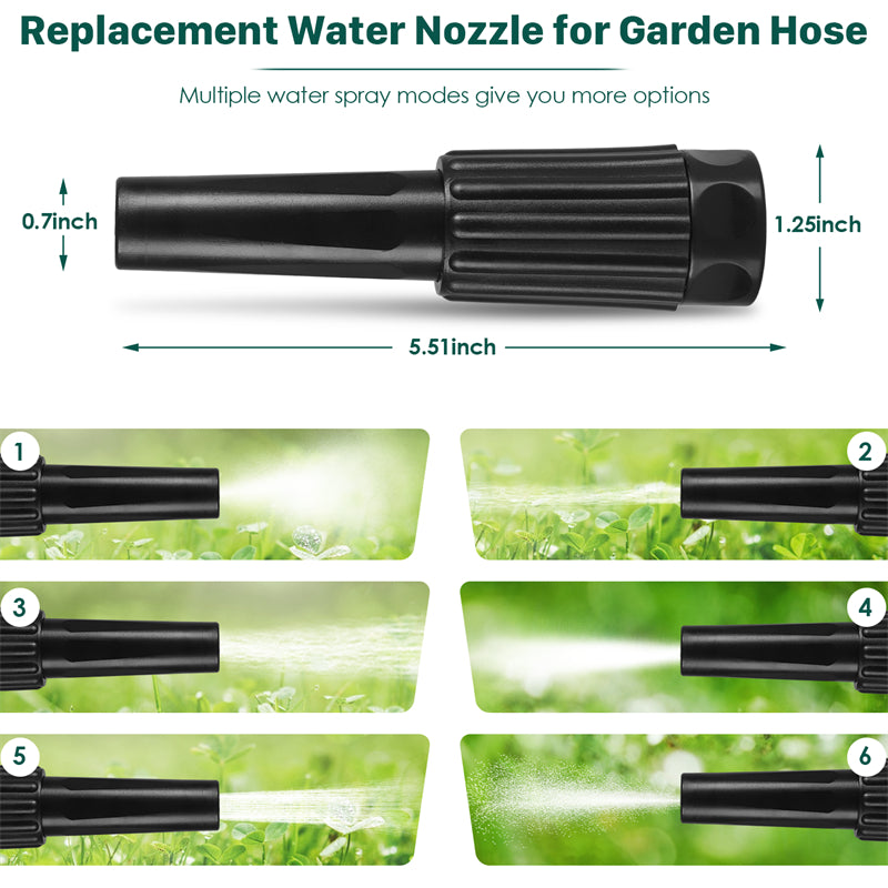 100ft Metal Garden Hose - Stainless Steel Kink-Free with 10-Pattern Spray Nozzle