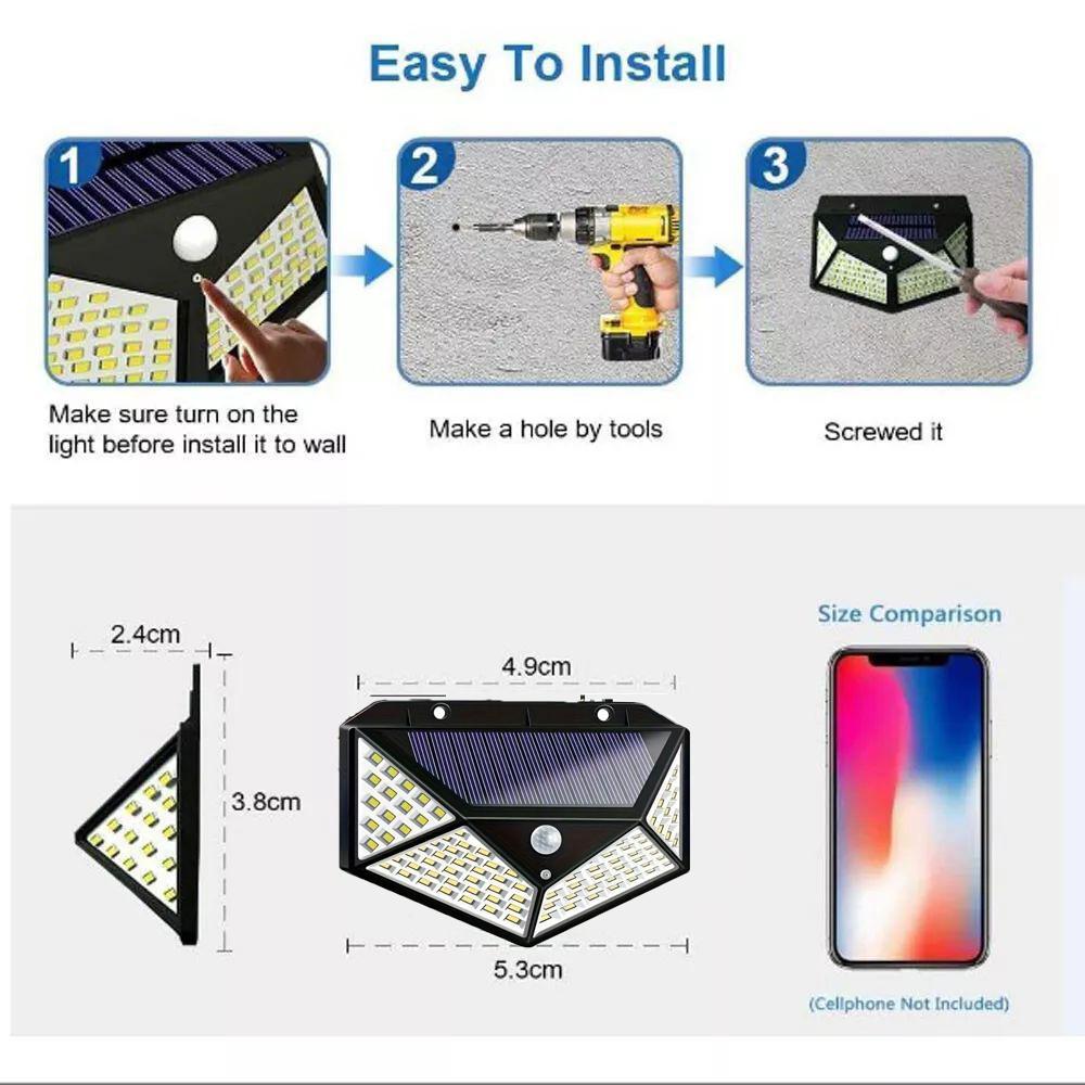 Two-pack 100-LED Solar Lights