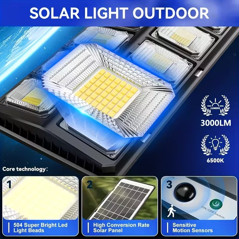 504 LED Solar Motion Sensor Street Lamp