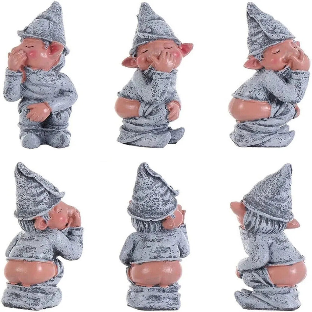 Funny Naughty Gnome Garden Statue