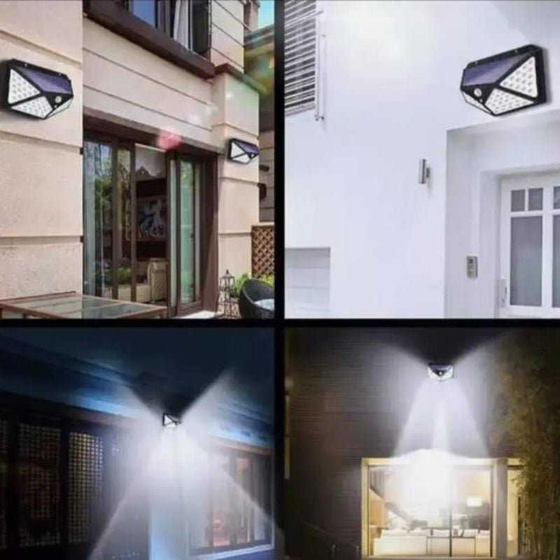Solar Motion Sensor Flood Light - Waterproof LED for Streets, Courtyards & Parking