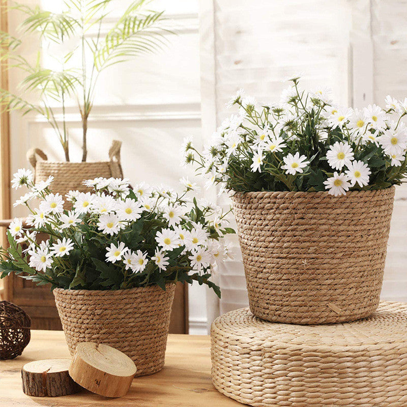 Handwoven Rattan Planter Basket