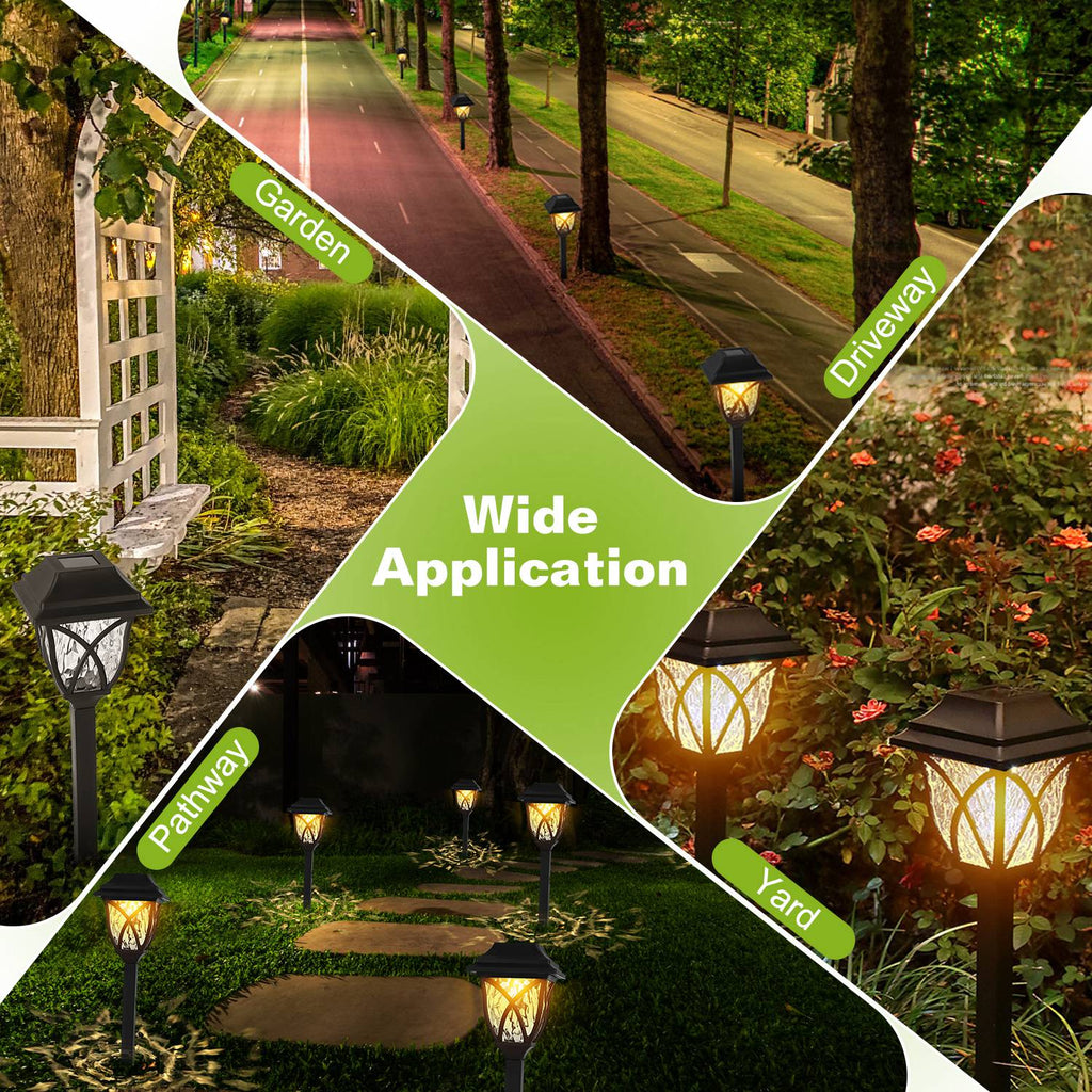 6-Pack Solar Pathway Lights – Waterproof
