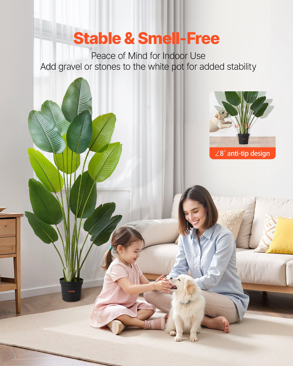 6ft Artificial Bird Of Paradise Tree  With Pot