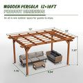 Outdoor Wood Pergola – Brown
