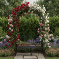 Garden Rose Arch with Bench – Metal Arbor
