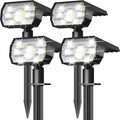 Solar Landscape Spotlights - 4 Pack Waterproof LED