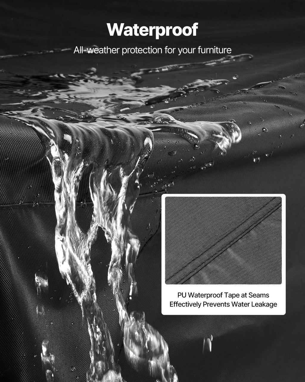 4-Piece 420D Waterproof Patio Furniture Cover Set