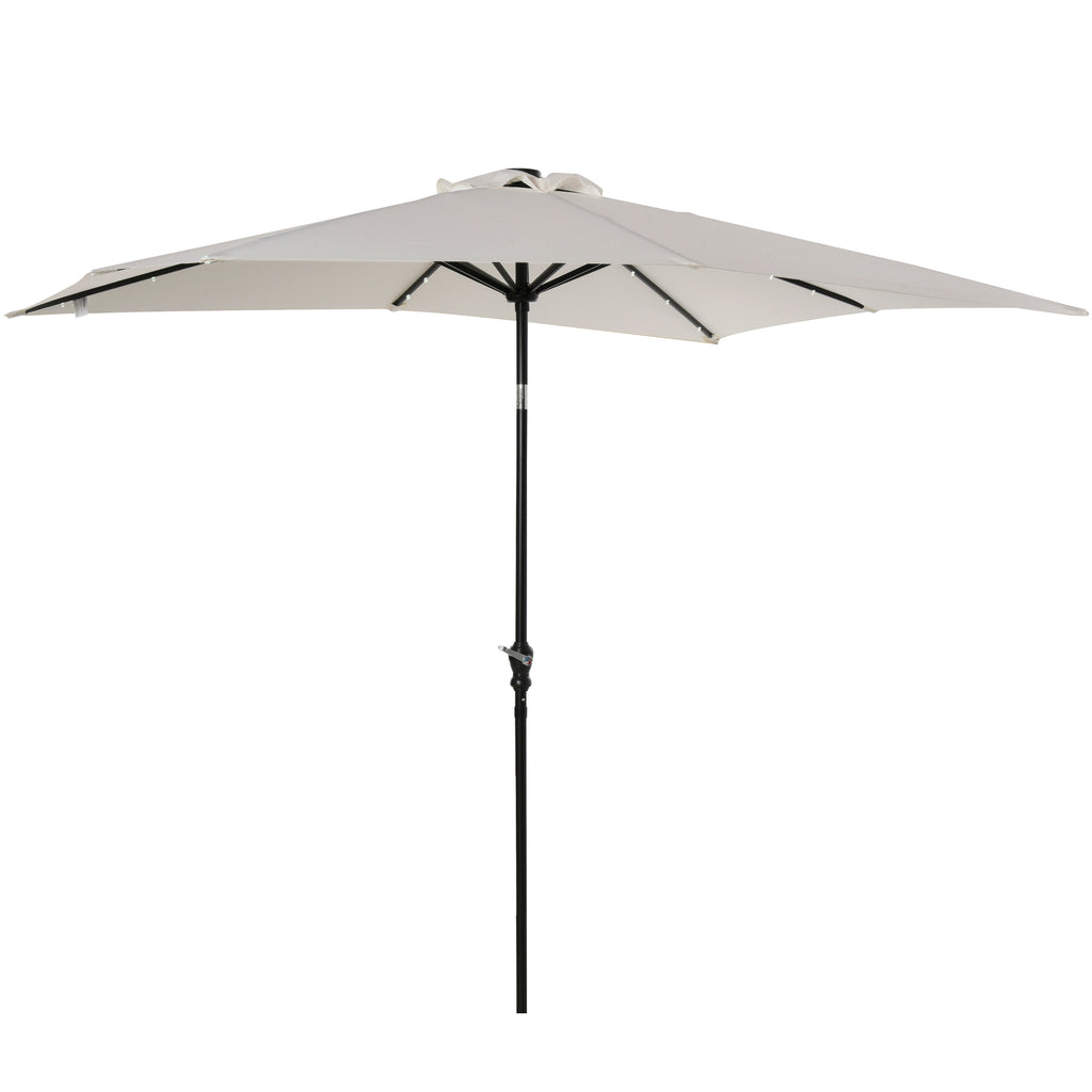 9x7ft Rectangular Solar LED Patio Umbrella