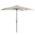 9x7ft Rectangular Solar LED Patio Umbrella
