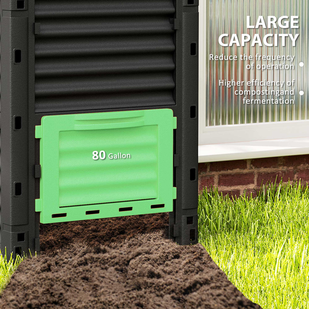 80-Gallon Outdoor Compost Bin (Green)