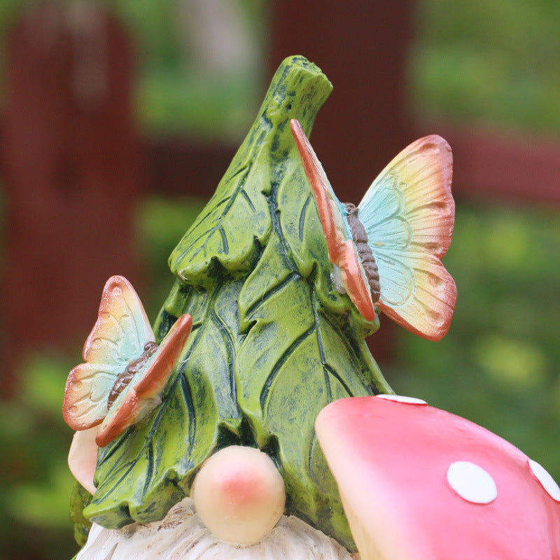 Whimsical Solar Elf Garden Statue with LED Night Light