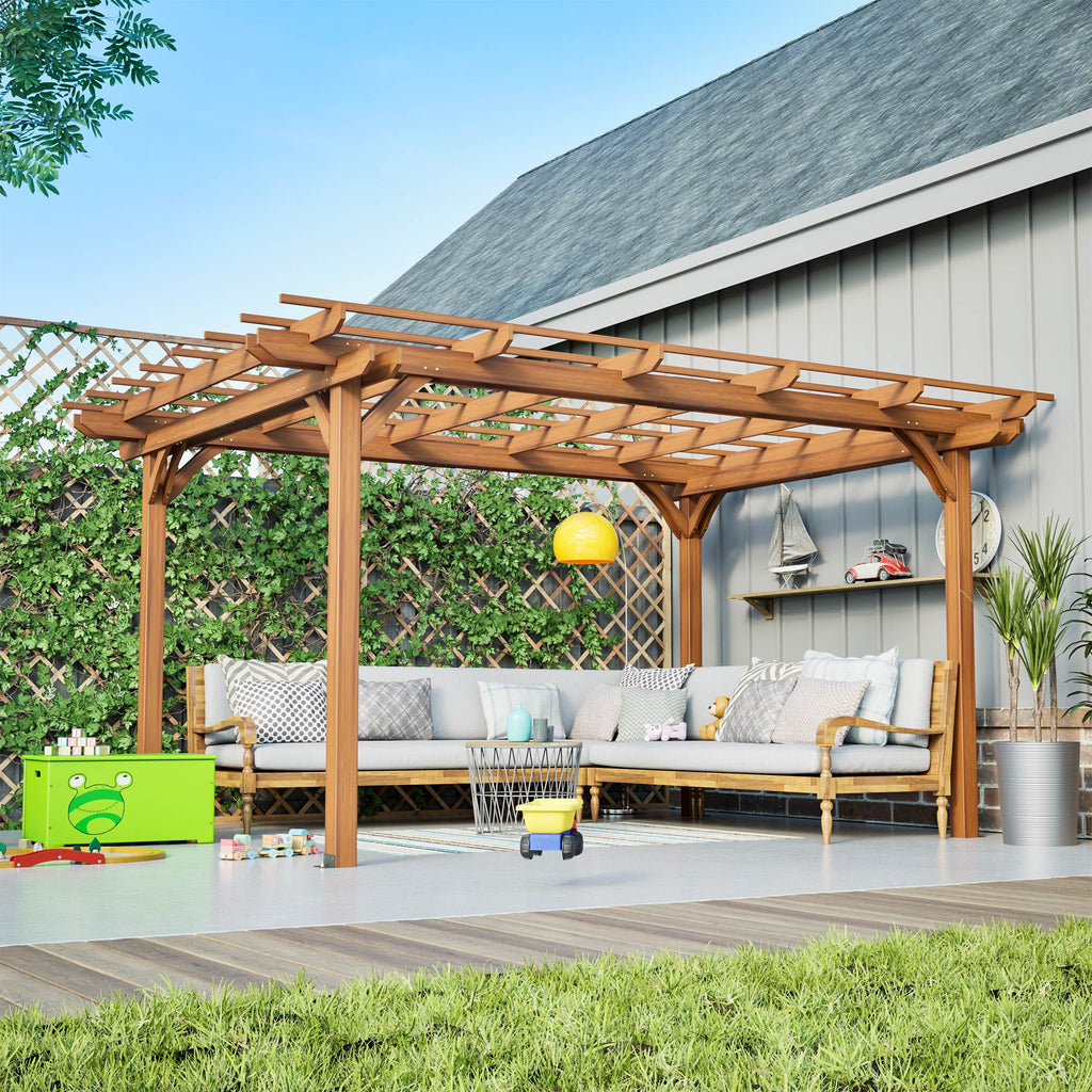 Outdoor Wood Pergola – Brown
