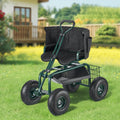 Rolling Garden Cart with Swivel Seat