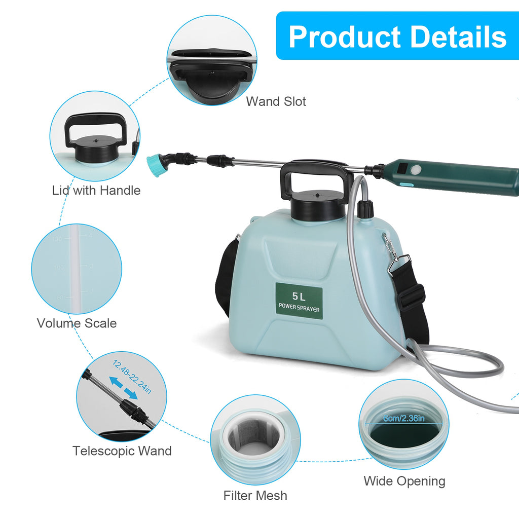 5L Battery-Powered Garden Sprayer