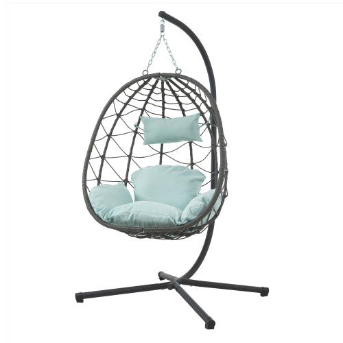 Hanging Egg Chair with Stand Bracket - Indoor Outdoor Swing Chair