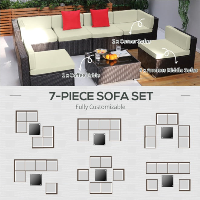 7-Piece Complete Patio Furniture Set