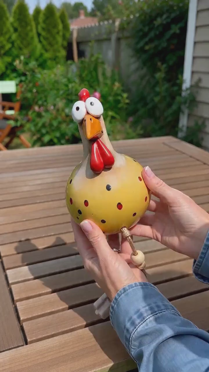 Decorative Chicken Garden Ornaments | Hen & Rooster Lawn Statues