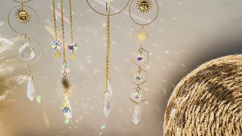 Moon Star Garden Crystal Garden Party Decoration Pendant