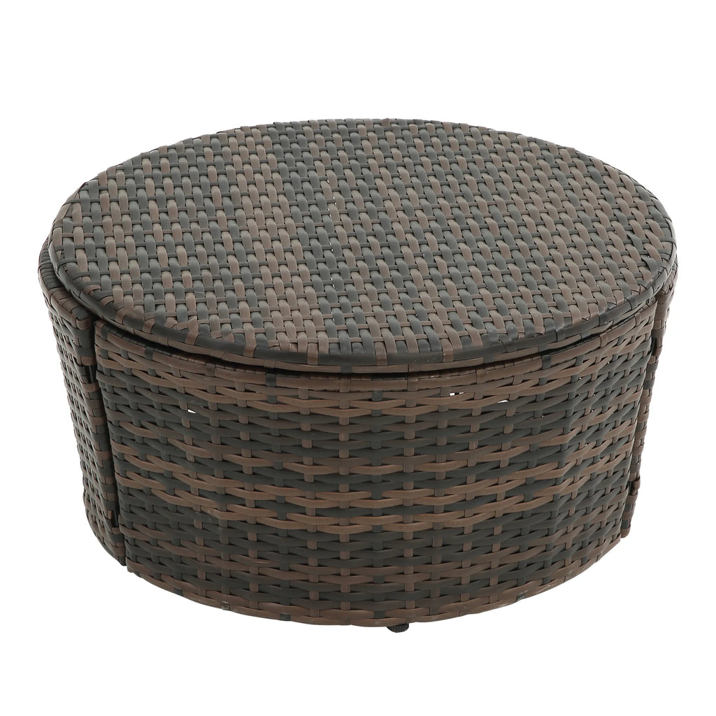 Rattan Round Lounge with Canopy