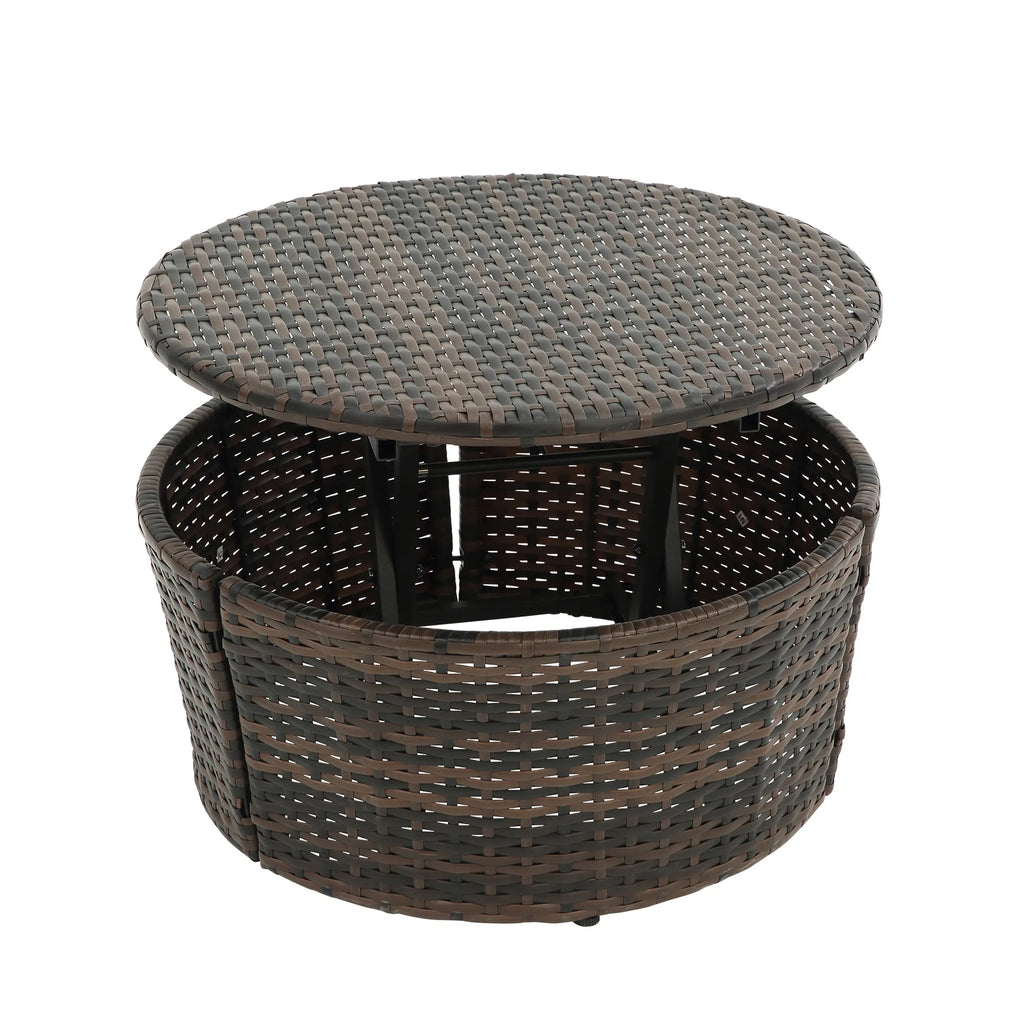 Rattan Round Lounge with Canopy