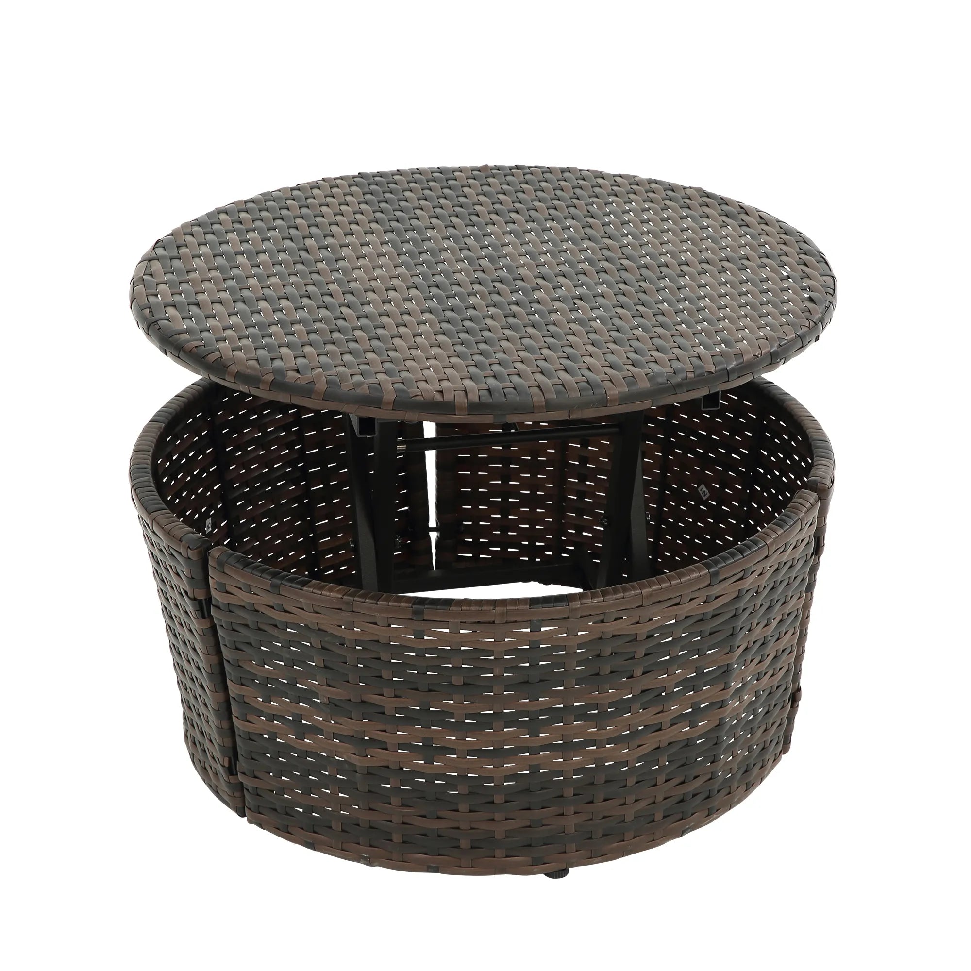 Rattan Round Lounge with Canopy